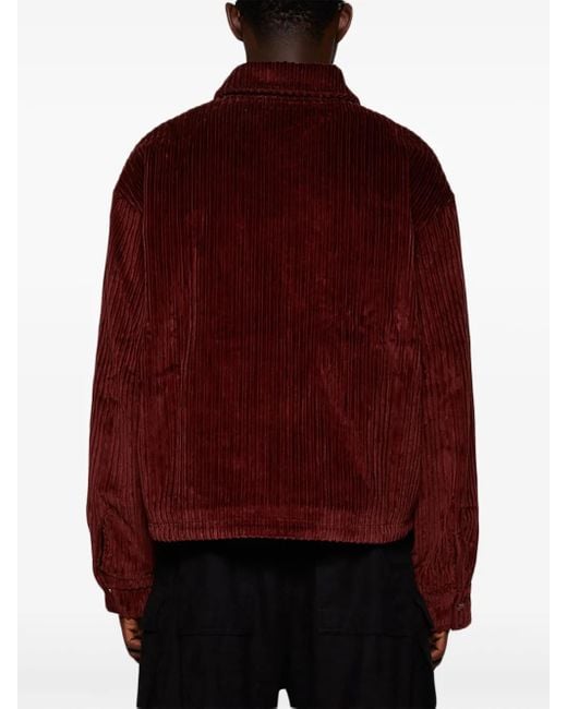 NAHMIAS Red Corduroy Shirt Jacket for men