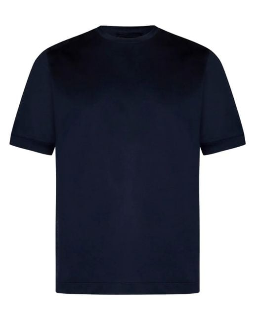 Franzese Collection Blue Napoli Cotton Crew-Neck T-Shirt for men