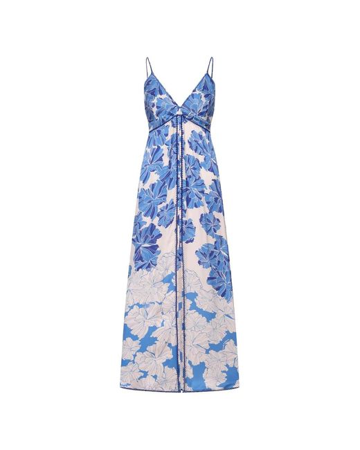 Poupette Blue Denise Floral-Print Maxi Dress