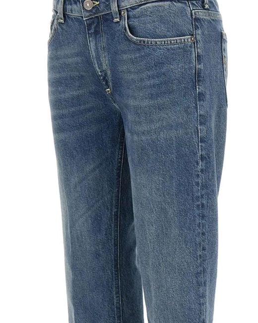 Dondup Blue Five-Pocket Logo Jeans