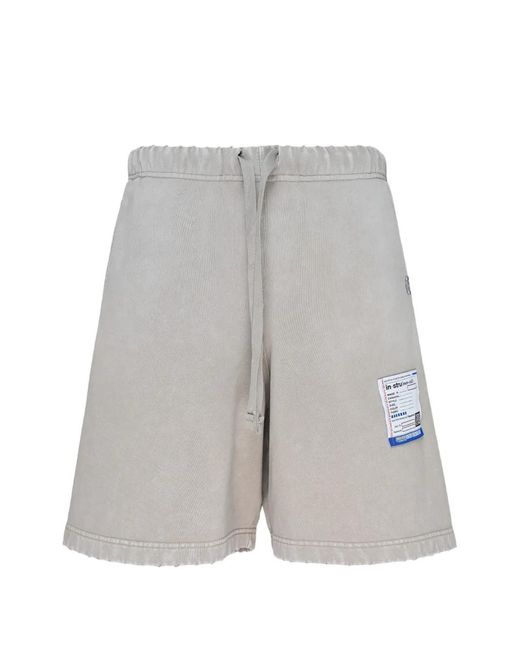 Maison Mihara Yasuhiro Gray Logo-Patch Shorts for men