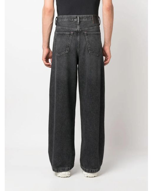Acne Gray Mid-Rise Wide-Leg Jeans for men
