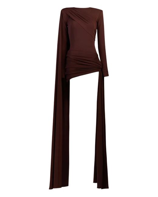 The New Arrivals Ilkyaz Ozel Purple Venus Asymmetric Dress