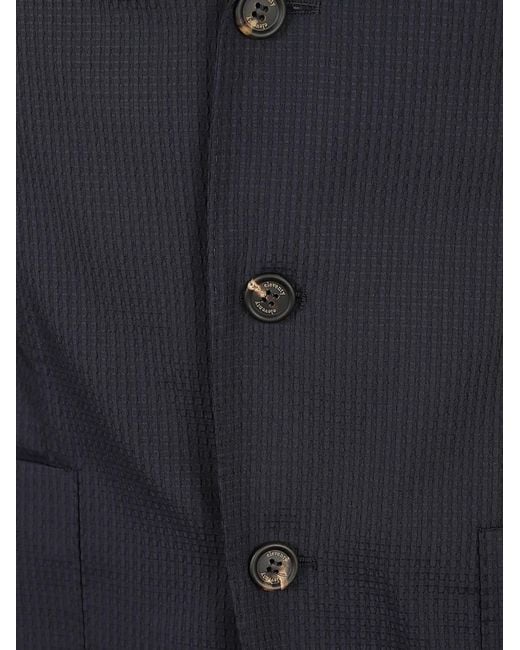 Eleventy Blue Buttoned Suit for men