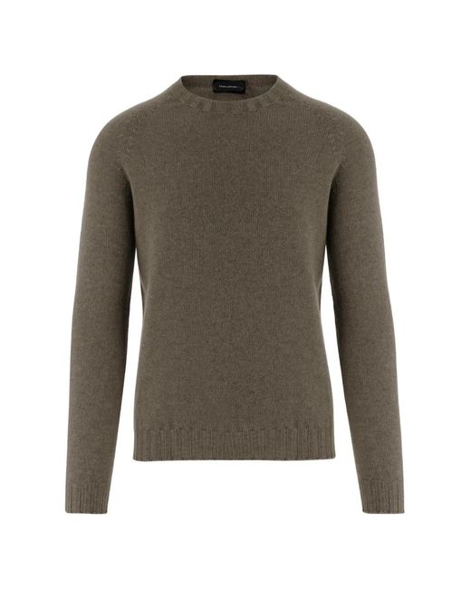 Tagliatore Green Crew-Neck Raglan-Sleeve Sweater for men