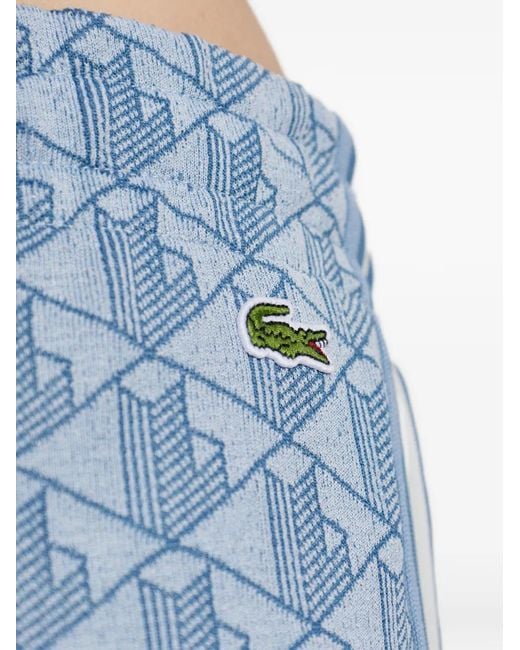 Lacoste Blue Monogram-Patterned Track Pants