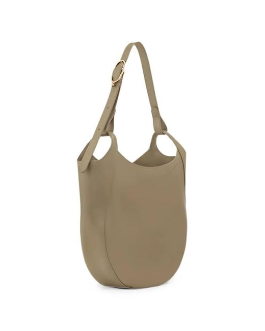 Longchamp Metallic Le Foulonné Grained Leather Shoulder Bag