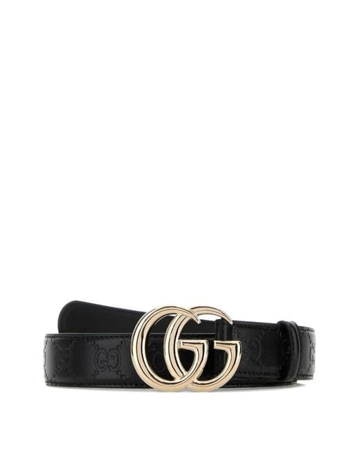 Gucci White Marmont Gg Embossed Belt