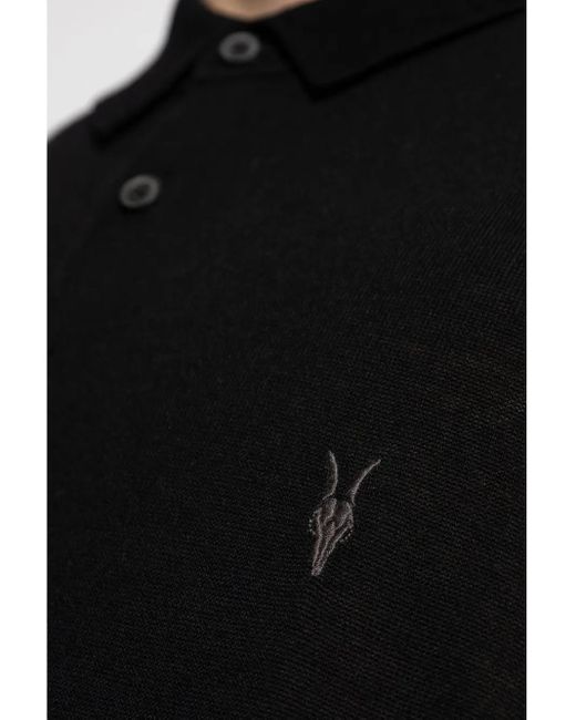AllSaints Black Mode Polo Shirt for men