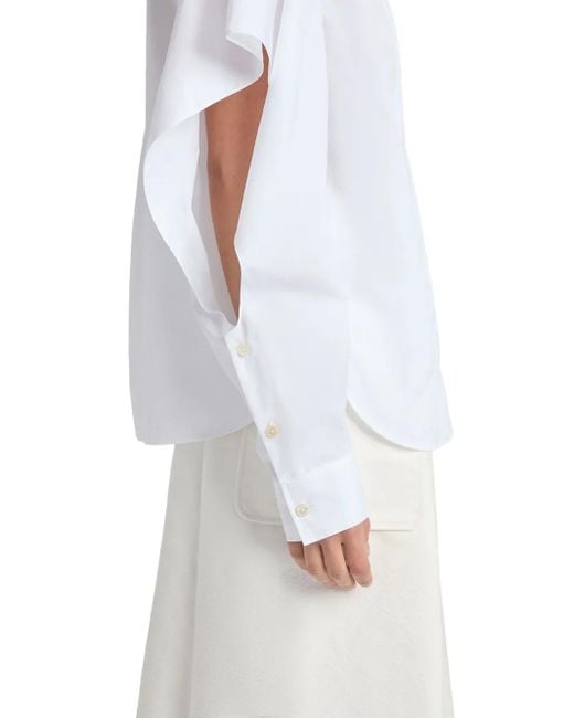 Camicia Con Ruches di Ports 1961 in White