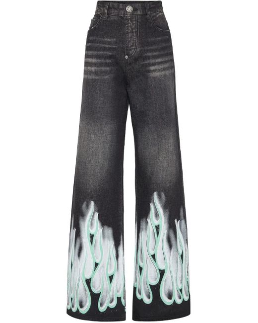 Philipp Plein プリント ジーンズ Blue
