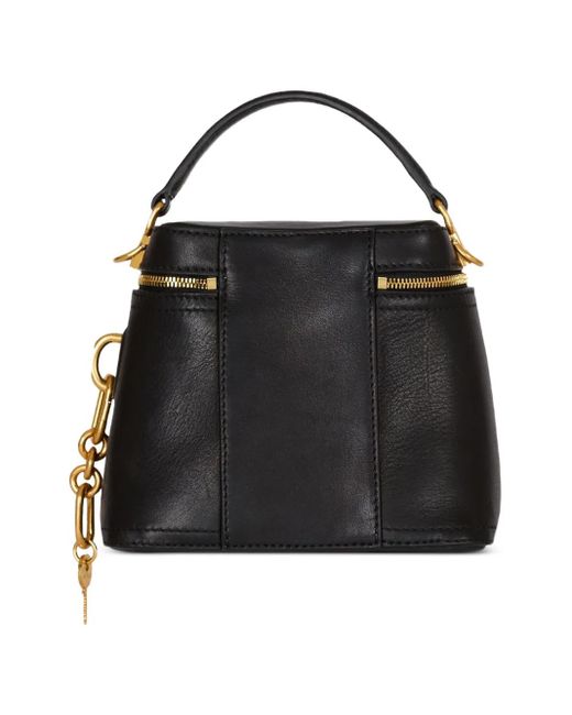 Balmain Black Pulse Vanity Leather Tote Bag
