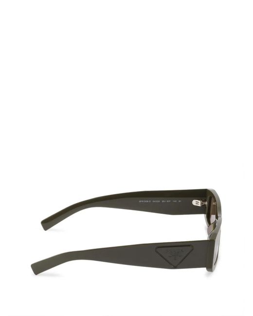 Prada Gray Sunglasses With Triangle Logo for men
