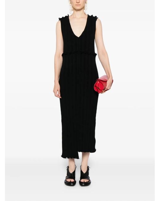 Jil Sander Black Cotton Dress