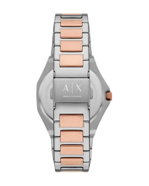 ARMANI EXCHANGE クリスタルダイヤル 34mm 腕時計 White