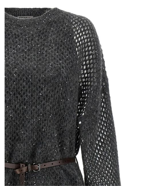 Brunello Cucinelli Dazzling Jurk in het Gray