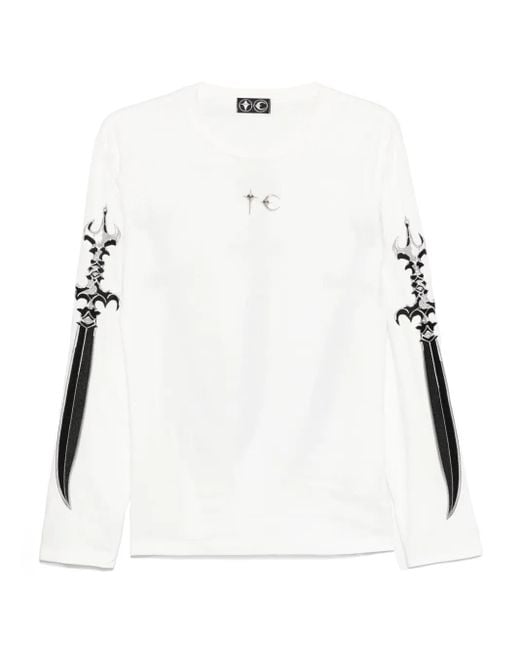 THUG CLUB White Arab Sword T-Shirt for men