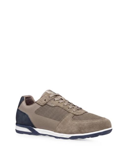 Geox White Spherica Actif X3 Lace-Up Sneakers for men