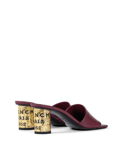 Givenchy Pink Square-Toe Block-Heel Sandals