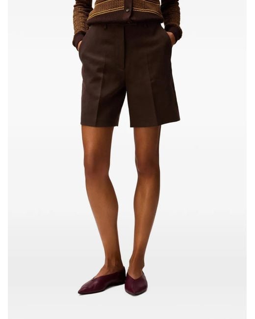 RETORI Black Tailored Linen Shorts