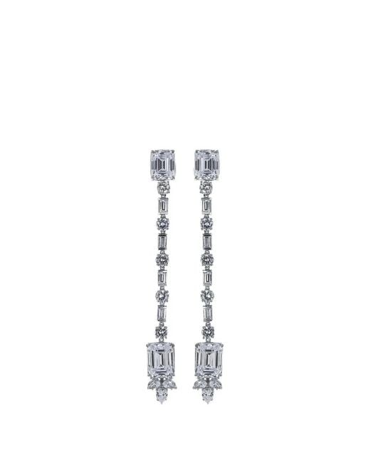 Fantasia by Deserio White Drop Earrings