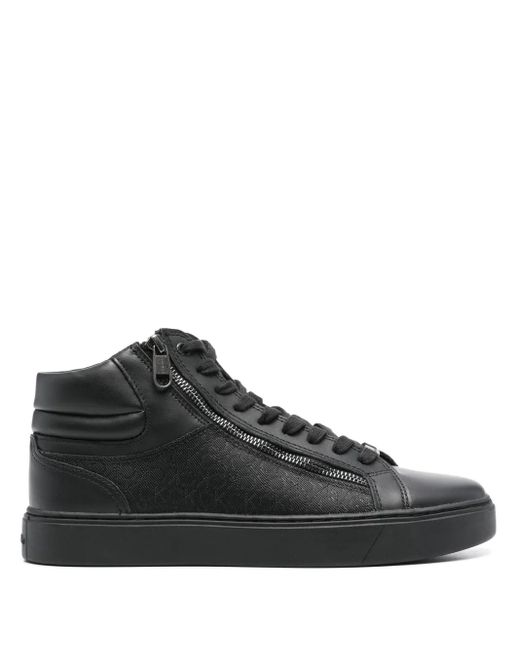 Calvin Klein Black High Top Lace Up Booties for men