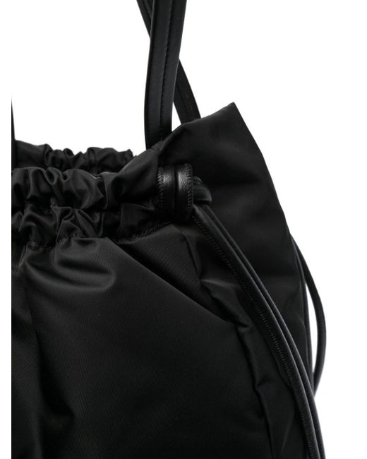Proenza Schouler Black Ruched Shell Tote Bag