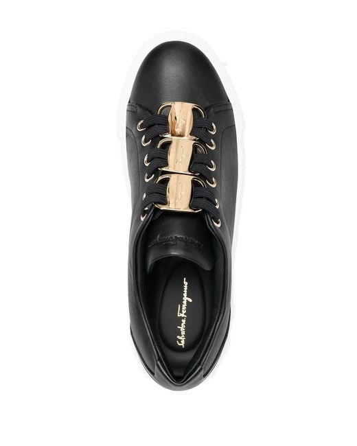 Ferragamo Black Nadine Lace-Up Sneakers