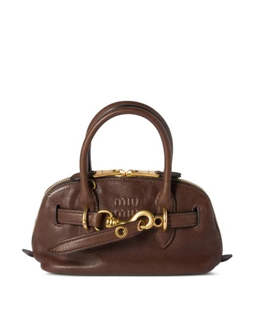 Miu Miu Black Aventure Mini Nappa Leather Bag