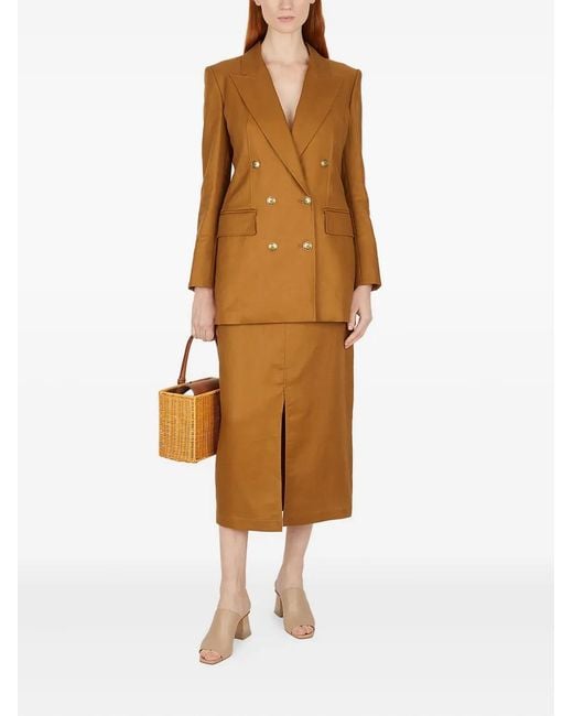 Max Mara Brown Double-Breasted Blazer