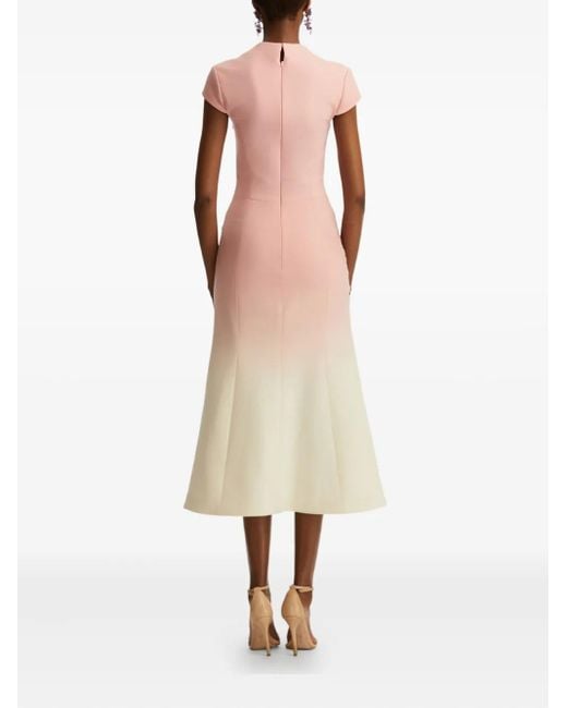 Oscar de la Renta フローラル ドレス Natural