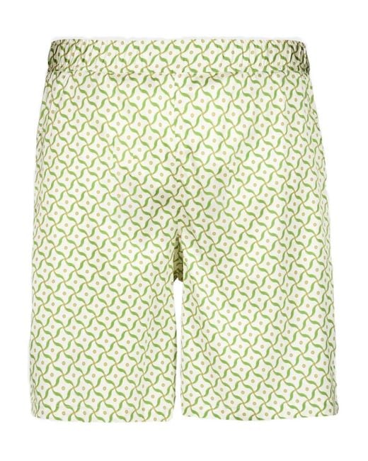 Shorts Con Stampa di Frescobol Carioca in Yellow da Uomo