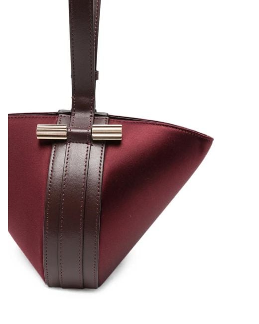 Victoria Beckham Purple Portofino Satin Tote Bag