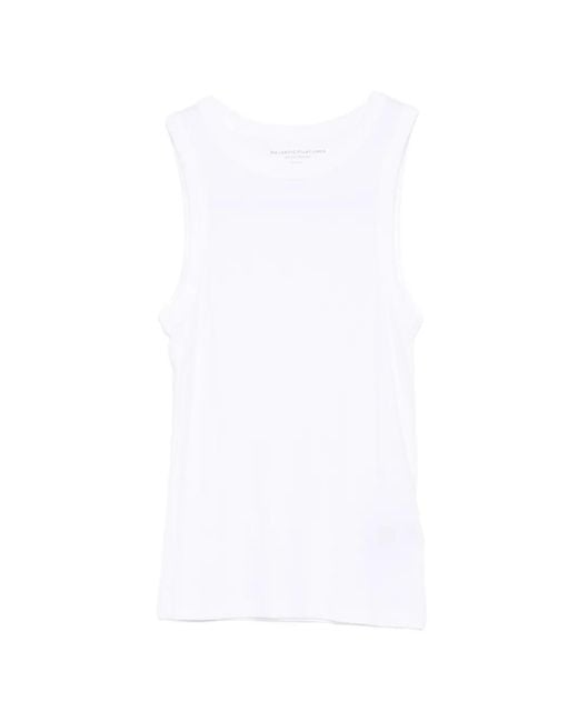 Majestic Filatures White Ribbed-Knit Tank Top