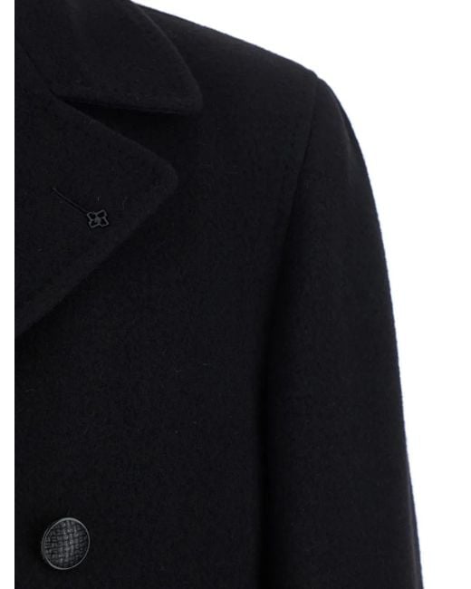 Tagliatore Blue Wool Coat for men