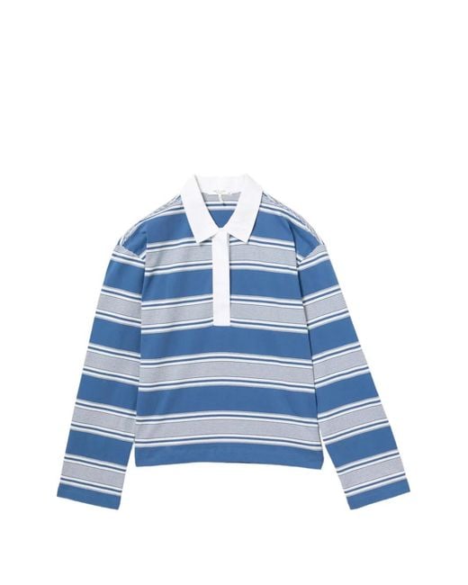 Rag & Bone Blue Polo Rayé À Manches Longues