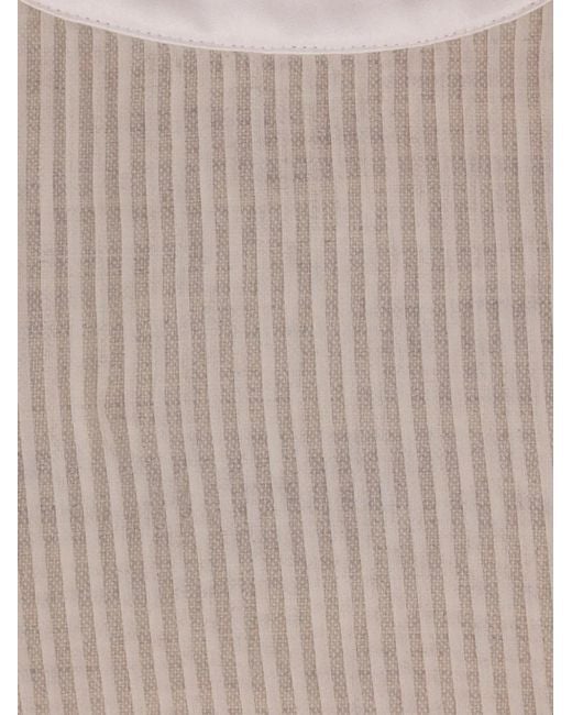 Sacai White Pleated Chiffon Sleeveless Top