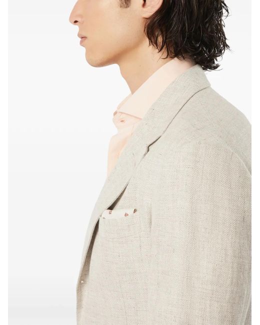 Brunello Cucinelli Natural Deconstructed Jacket For for men