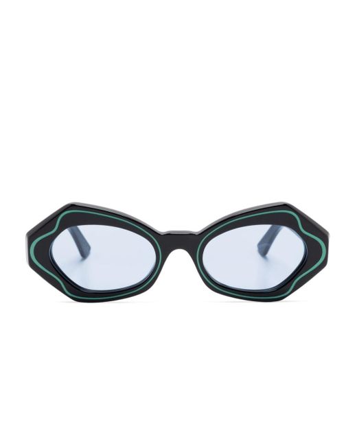 Marni Blue Unlahand Geometric-frame Sunglasses