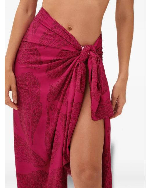 ViX Purple Abstract-Print Sarong