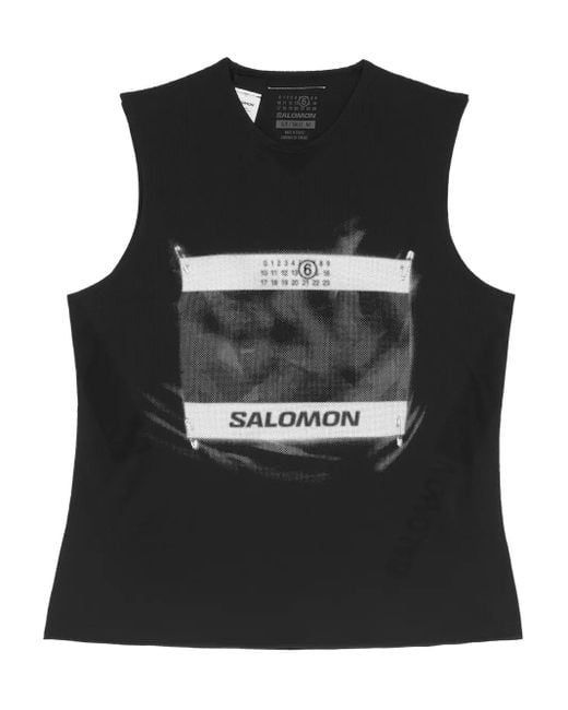 MM6 MAISON MARGIELA X SALOMON Black X Salomon Logo-Print Tank Top