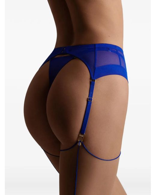 Maison Close Blue Corps À Corps Neon Garter Belt