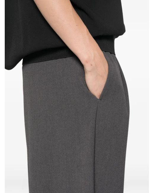 ELEH Gray Pleated Wide-Leg Trousers