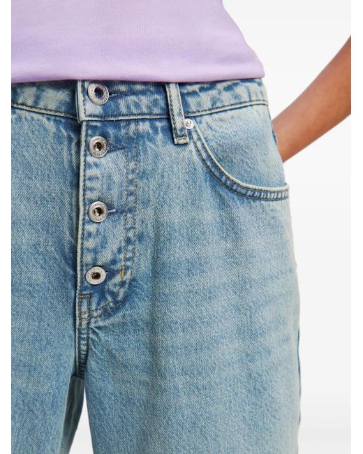 Karl Lagerfeld Blue Logo-Patch Jeans