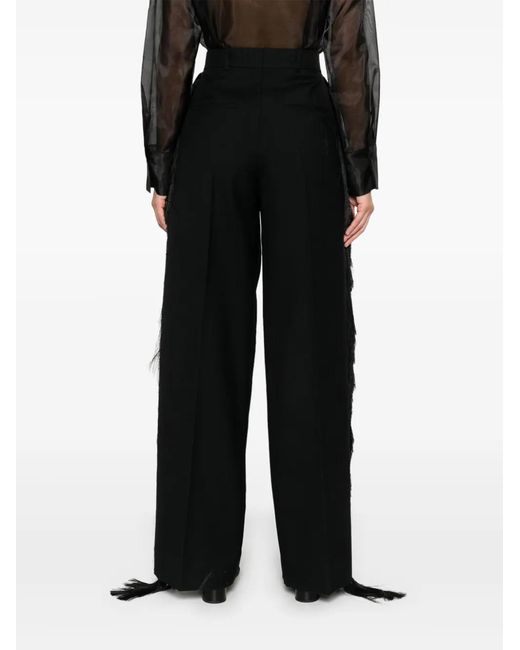 Carven Black Frined Trousers