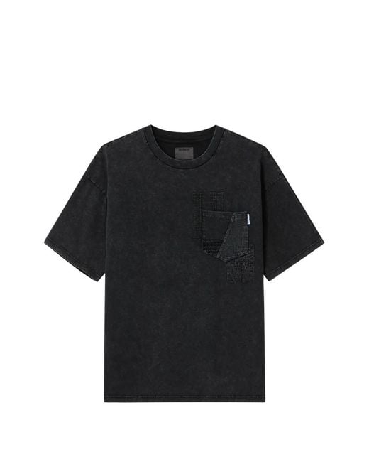 Musium Div. Black T-Shirt À Poche Poitrine for men