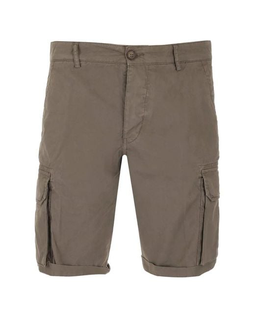 Al Duca D'aosta Gray Cargo Shorts for men