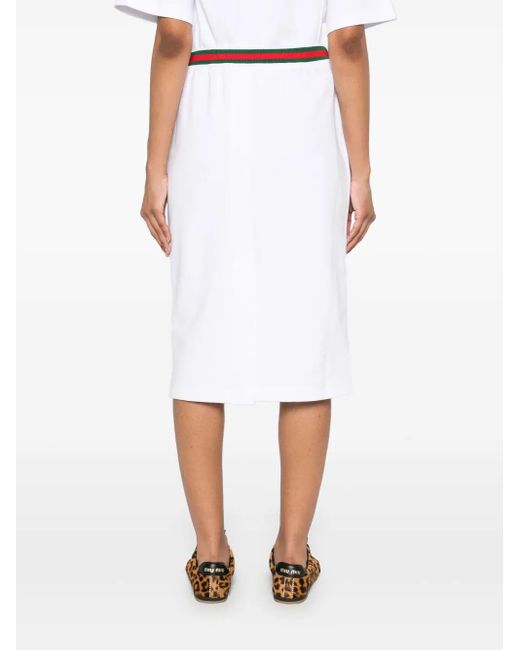 Gucci Rok Met Web-Streep in het White