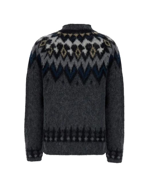 Jucca Black Fair Isle-Pattern Sweater