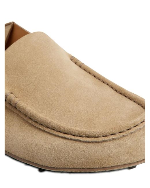 Tod's White Suede Slipper Loafers for men